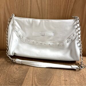 5/$15 Payless Shoes White Vinyl Faux Leather Purse